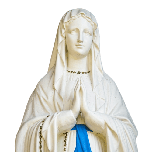 The Power of the Holy Rosary: Why You Should Pray It Daily. Virgin Mary with a chaplet.